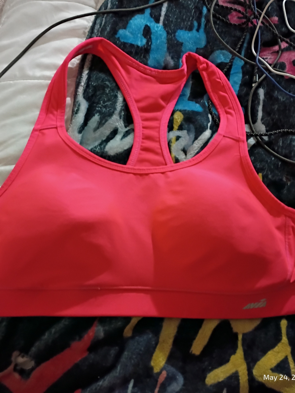 Avia Bright Pink Racerback Sports Bra